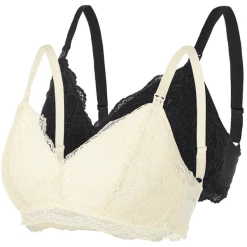Mama;licious Still-BH MLVIGGA 2er-Pack Black/Antique White