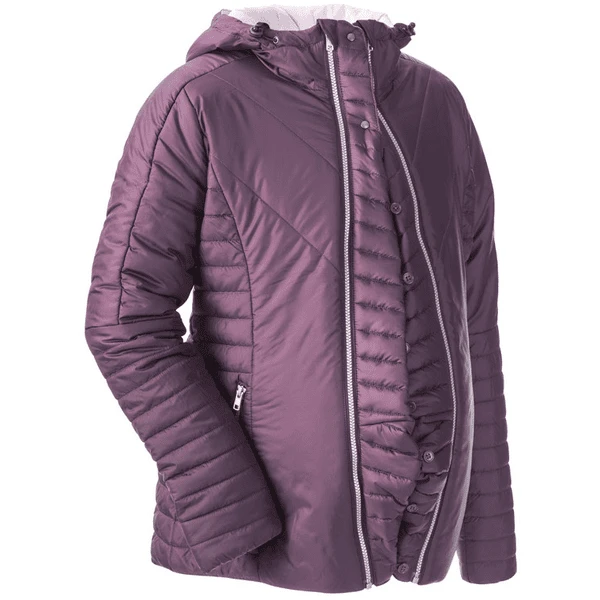 Mamalila Stepp-Tragejacke Aubergine – Bild 3