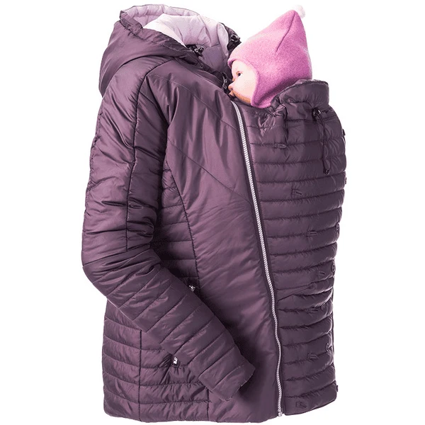 Mamalila Stepp-Tragejacke Aubergine – Bild 4