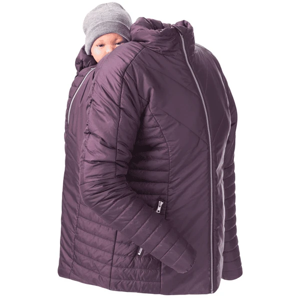 Mamalila Stepp-Tragejacke Aubergine – Bild 5
