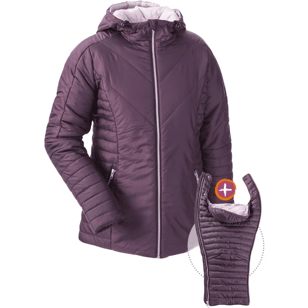 Mamalila Stepp-Tragejacke Aubergine – Bild 6